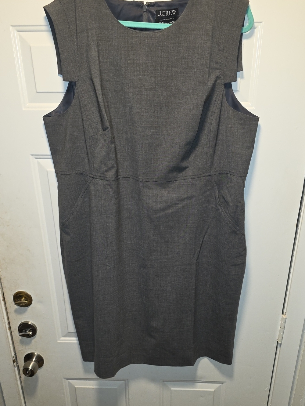 J. Crew Charcoal Gray Sleeveless Sheath Dress